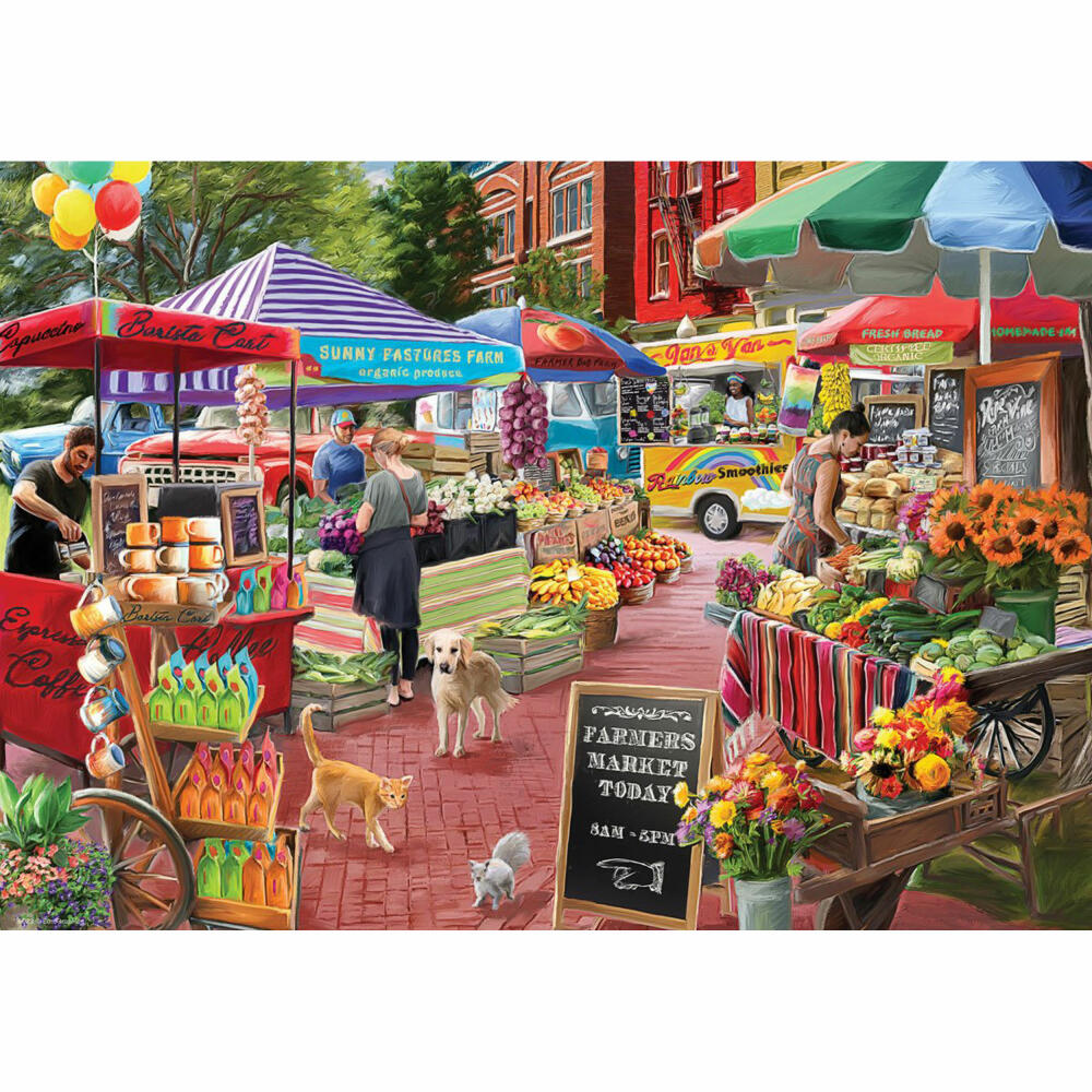 Eurographics Puzzle A day at the Farmers Market - Marie August-Anderson, 104 Teile, 6704-6022
