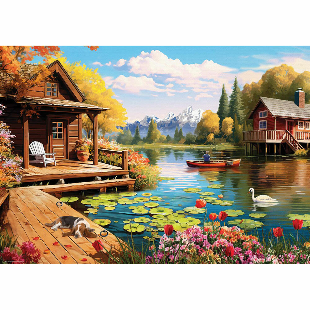 Eurographics Puzzle Lake Cottage, Hütte am See - Lauai, 24 Teile, 6724-6016