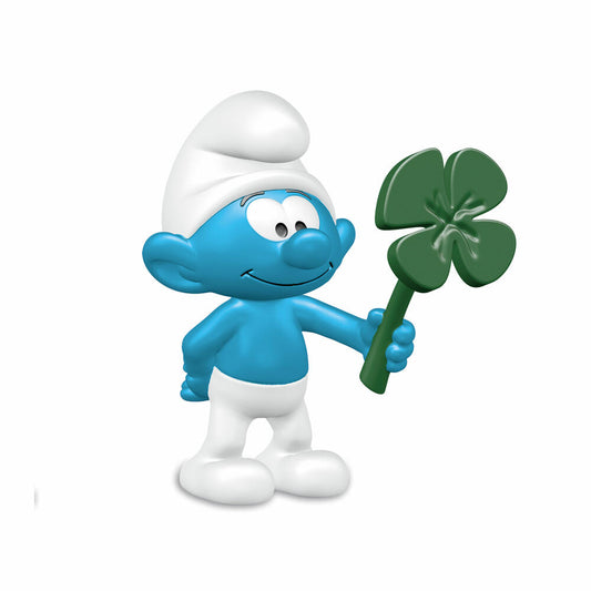 Schleich The Smurfs Schlumpf mit Kleeblatt, Schlümpfe, Schlumpf, Spielfigur, H 5 cm, 20797