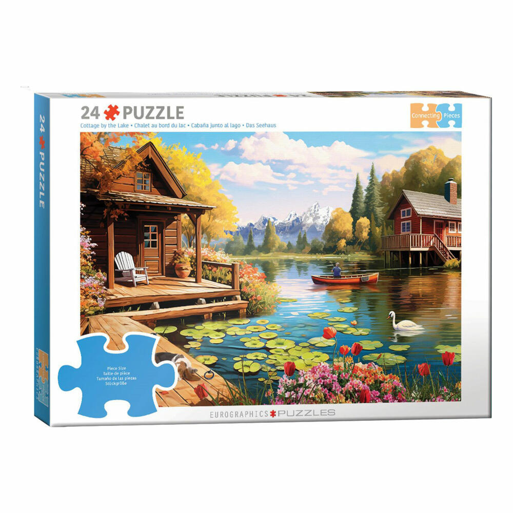 Eurographics Puzzle Lake Cottage, Hütte am See - Lauai, 24 Teile, 6724-6016