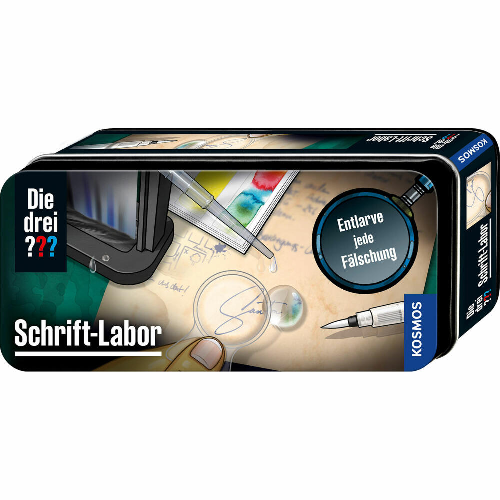 KOSMOS Die drei ??? Schrift-Labor, Experimentierkasten, Detektiv Ausrüstung, ab 8 Jahren, 632588