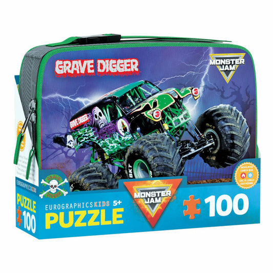 Eurographics Puzzle mit Lunch Bag Monster Jam - Grave Digger, 100 Teile, 9100-5938