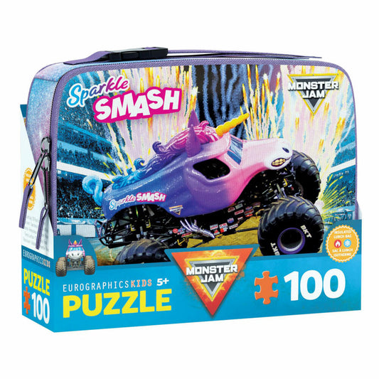 Eurographics Puzzle mit Lunch Bag Monster Jam - Sparkle Smash, 100 Teile, 9100-5947