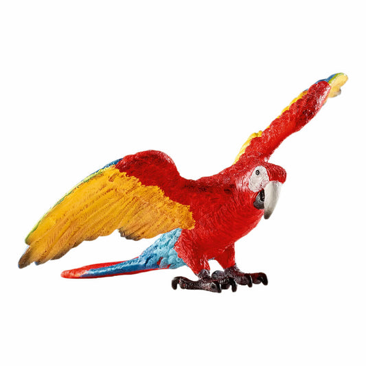 Schleich Wild Life Macaw, Parrot, Bird, Toy Figure, Schleich Animal, 9.2 cm, 14737