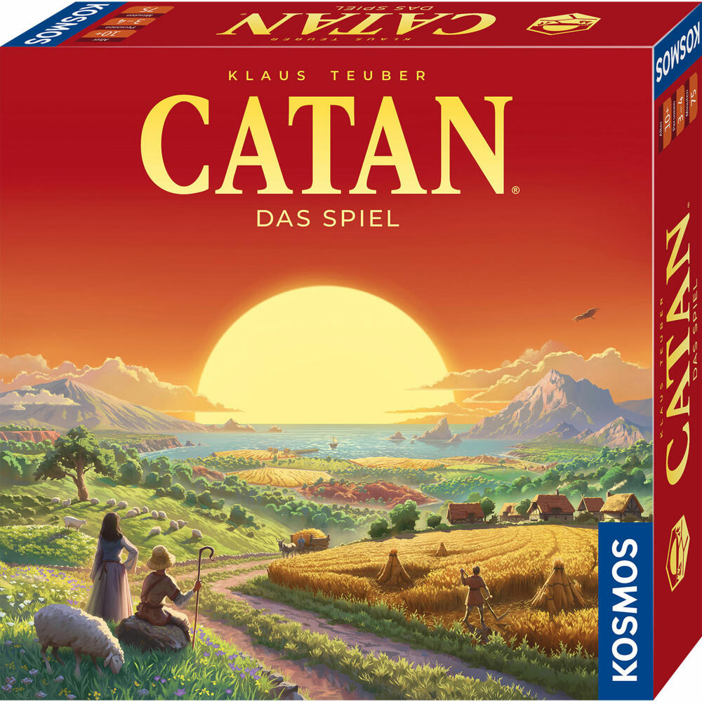 KOSMOS CATAN Das Spiel, Strategiespiel, Gesellschaftsspiel, Neuauflage, ab 10 Jahren, 684655
