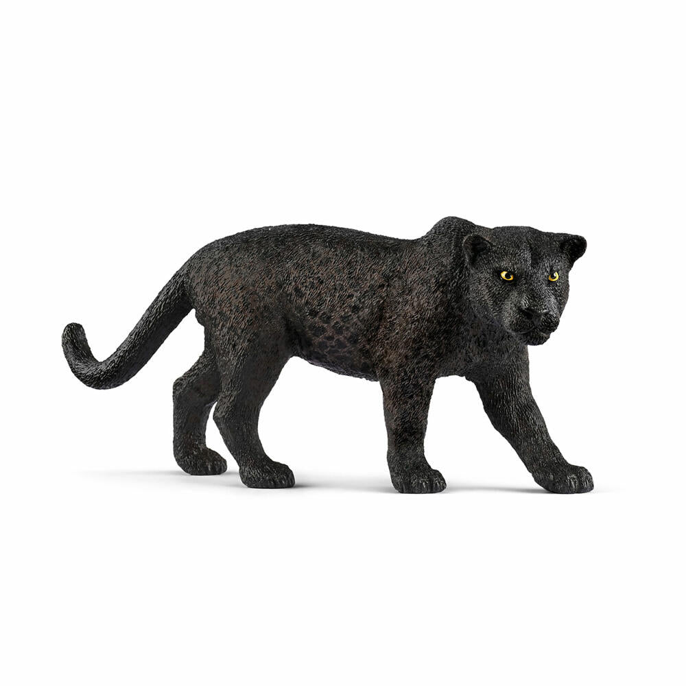 Schleich Wild Life Schwarzer Panther, Raubkatze, Wildtier, Spielfigur, L 11 cm, 14774