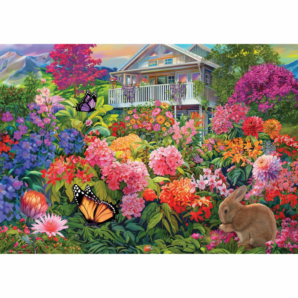 Eurographics Puzzle Bunny Garden, Häschen - Chris Bigelow, 104 Teile, 6704-6023