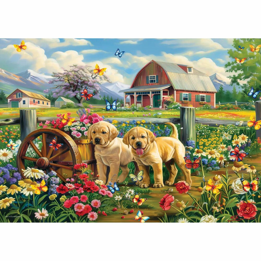 Eurographics Puzzle Puppy Spring, Hündchen - Shawna Steward, 48 Teile, 6748-6021