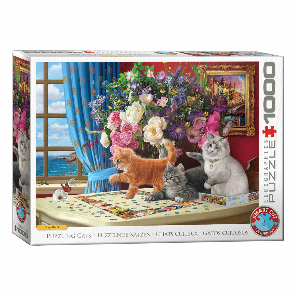 Eurographics Puzzle Puzzelnde Katzen, Kätzchen - Image World, 1000 Teile, 6000-5914