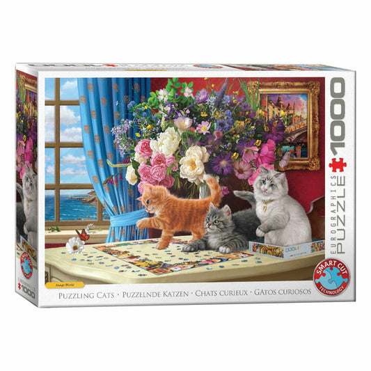 Eurographics Puzzle Puzzelnde Katzen, Kätzchen - Image World, 1000 Teile, 6000-5914