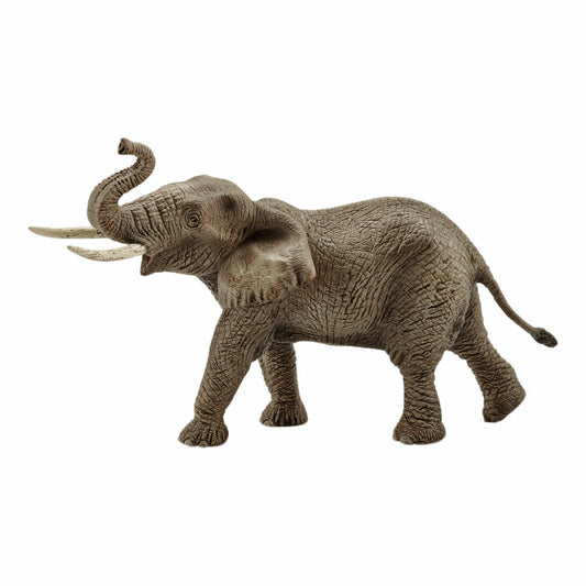 Schleich Wild Life African Elephant Bull, Elephant, Pachyderm, Toy Figure, 19.5 cm, 14762