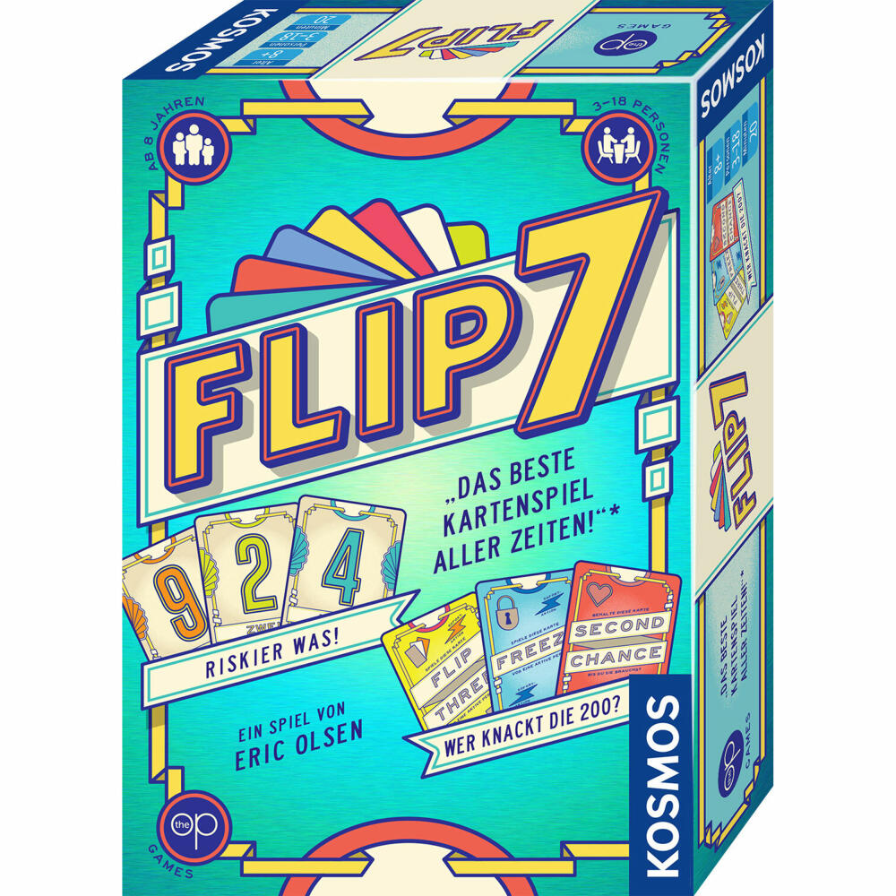 KOSMOS Flip 7, Kartenspiel, Gesellschaftsspiel, Familienspiel, ab 8 Jahren, 685430