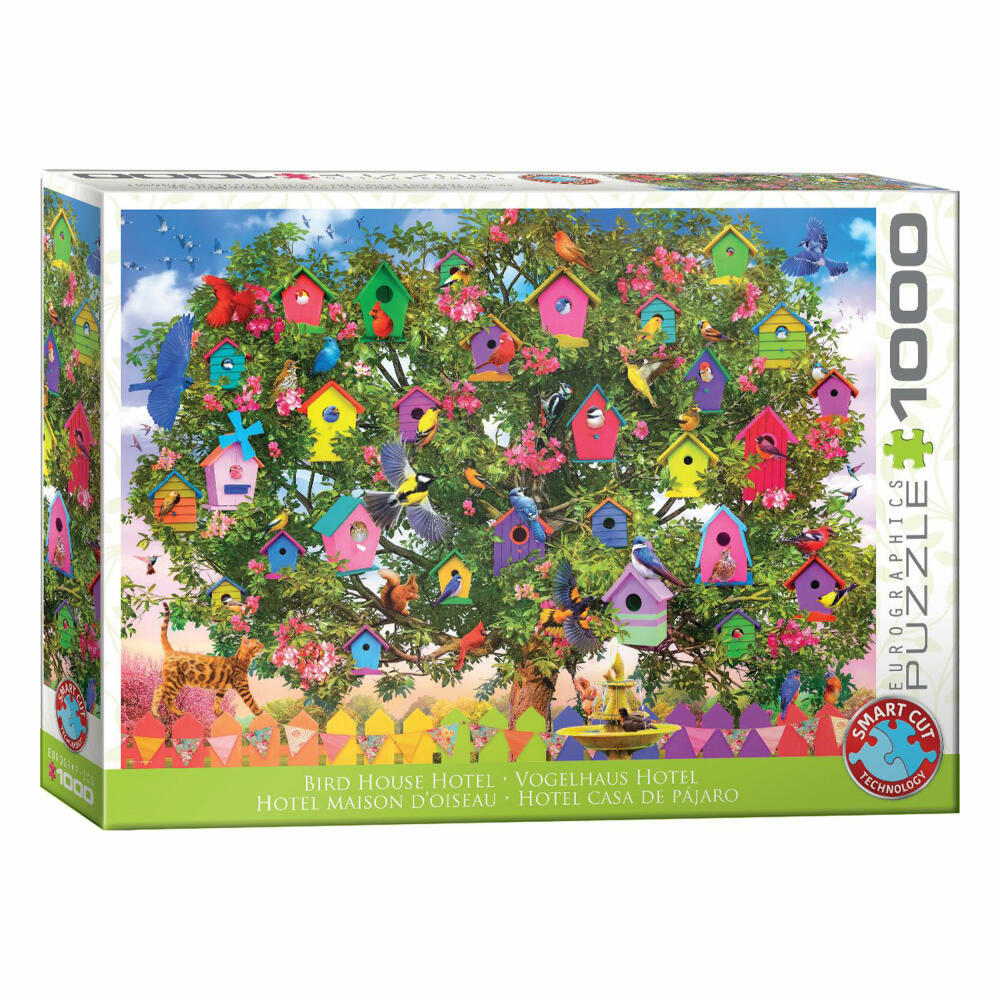 Eurographics Puzzle Vogelhaus Hotel, bunte Vögel - Olena, 1000 Teile, 6000-6011