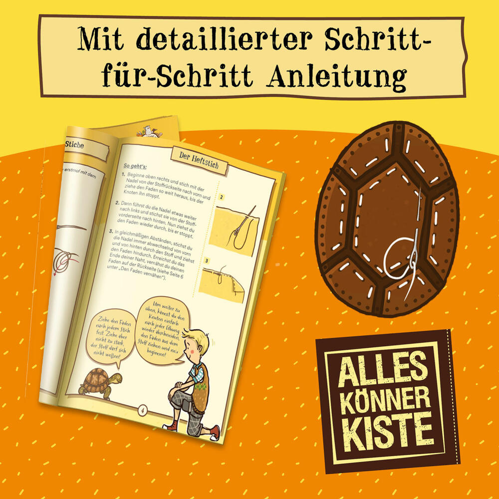 KOSMOS AllesKönnerKiste Die Schule der magischen Tiere Nähspaß mit Henrietta, Nähen, Nähset, ab 8 Jahren , 605667