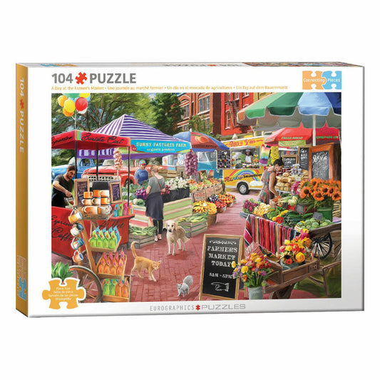 Eurographics Puzzle A day at the Farmers Market - Marie August-Anderson, 104 Teile, 6704-6022