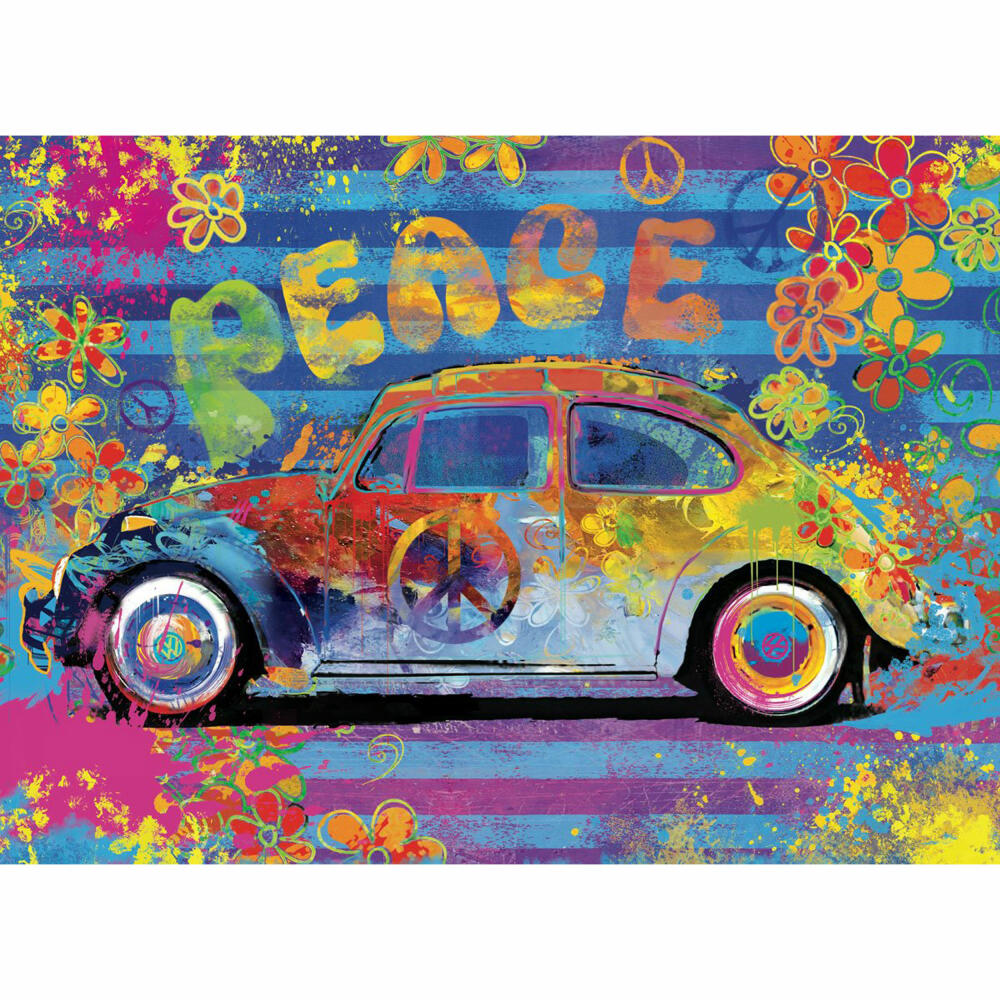 Eurographics Puzzle in Blechdose VW Käfer Slpash, Beetle, 550 Teile, 8551-6026