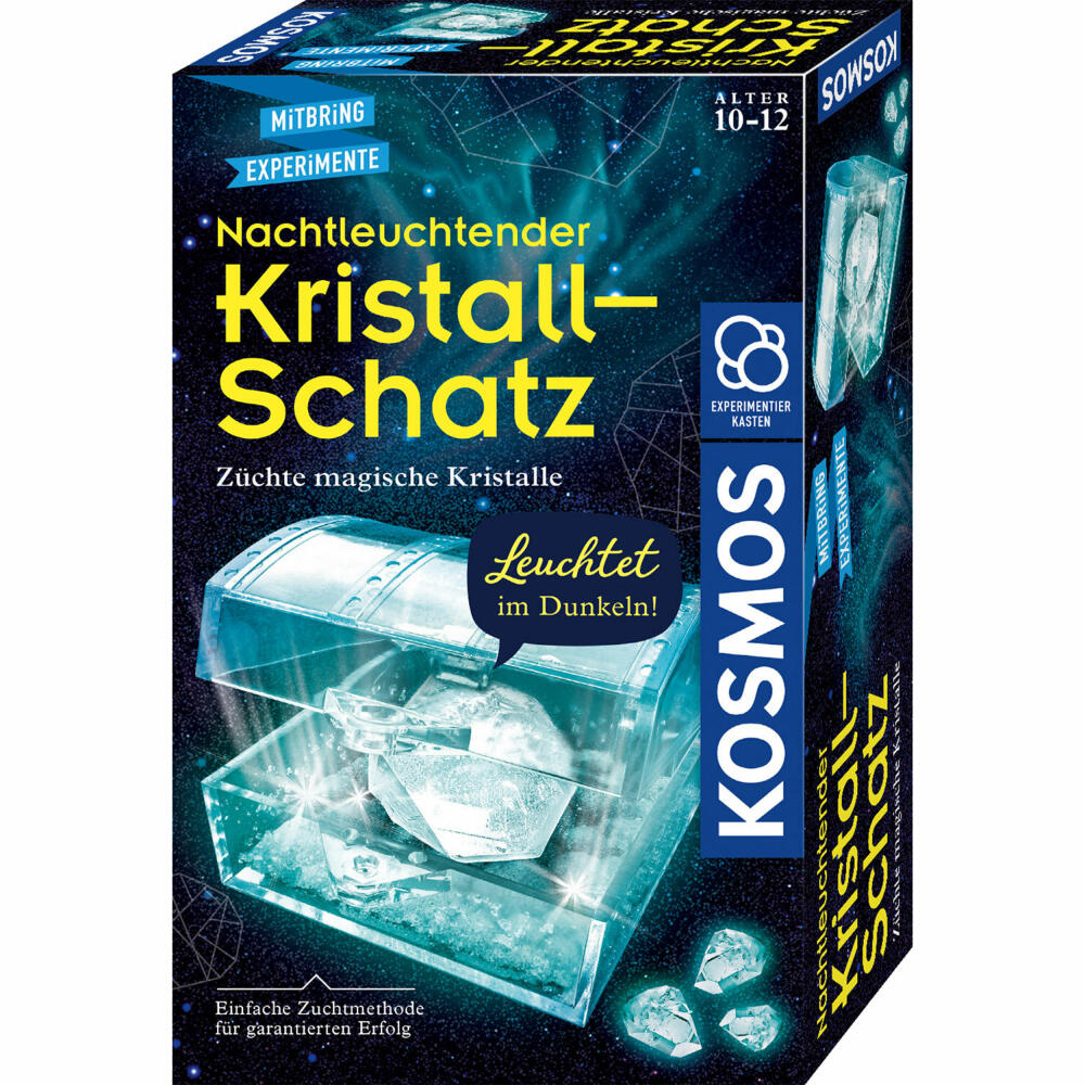 KOSMOS Nachtleuchtender Kristall-Schatz, Experimentierkasten, Experimentierset, ab 10 Jahren, 645687