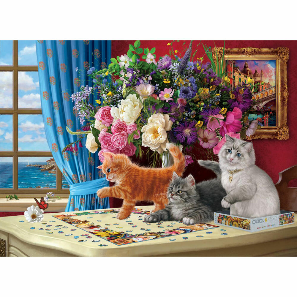 Eurographics Puzzle Puzzelnde Katzen, Kätzchen - Image World, 1000 Teile, 6000-5914