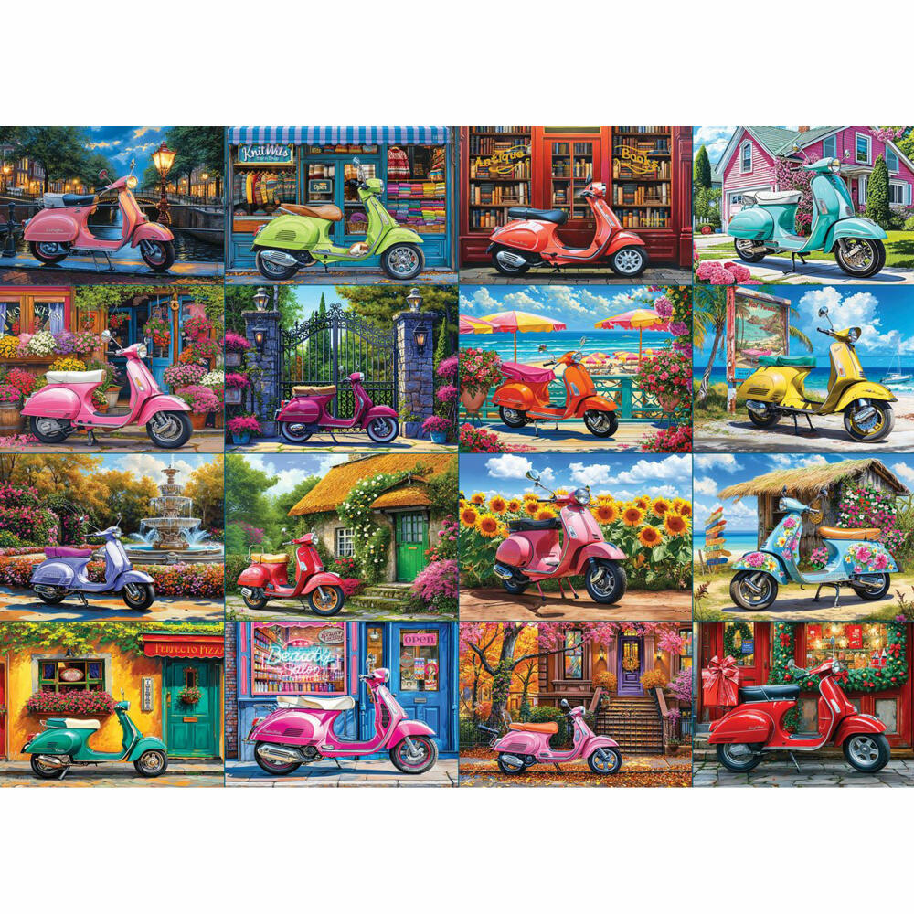 Eurographics Puzzle 16 Scooters, Motorroller - Chris Bigelow, 1000 Teile, 6000-5916