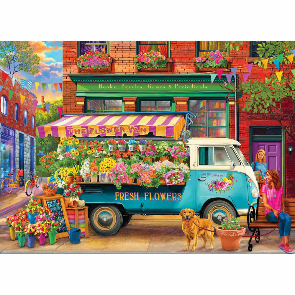 Eurographics Puzzle Der Blumenwagen - Chris Bigelow, 1000 Teile, 6000-5917