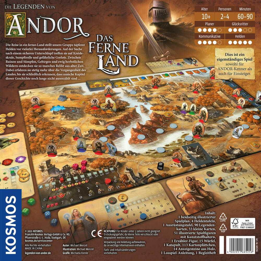 KOSMOS Die Legenden von Andor - Das ferne Land, Brettspiel, Gesellschaftsspiel, ab 10 Jahren, 685256