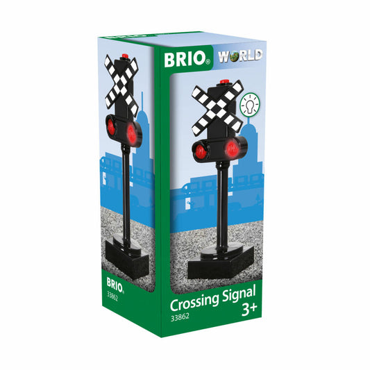 BRIO Blinkendes Bahnsignal, Bahn Signal, Holzeisenbahn Zubehör, Spielzeug, 33862