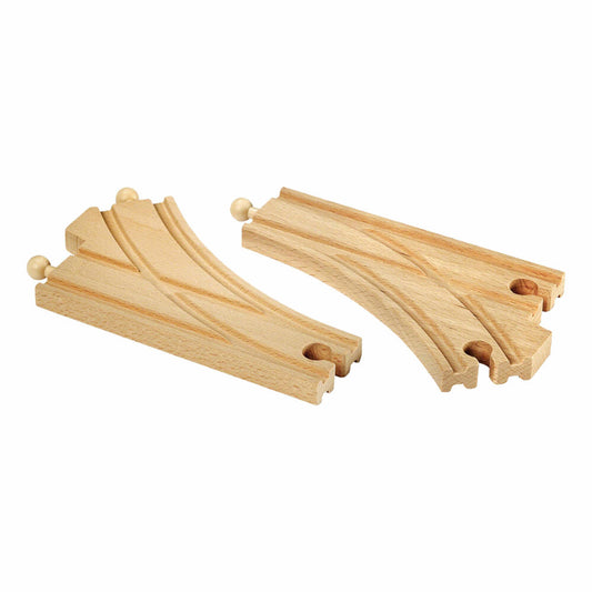 BRIO Bogenweichen, 2-tlg., Zubehör für die Holzeisenbahn, Eisenbahn, Holzspielzeug, Holz Spielzeug, 33346