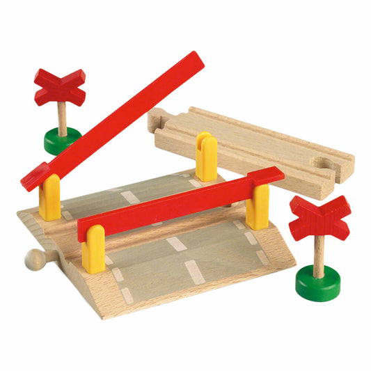 BRIO Bahnübergang, 4-tlg., Zubehör für die Holzeisenbahn, Eisenbahn, Holzspielzeug, Holz Spielzeug, 33388