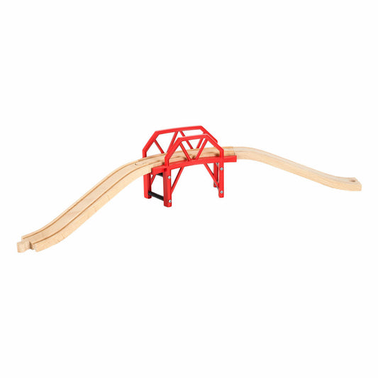 BRIO Railway Bridge with Driveways, 4-piece, Accessories for the Wooden Railway, Railway, Wooden Toys, Wooden Toys, 33699