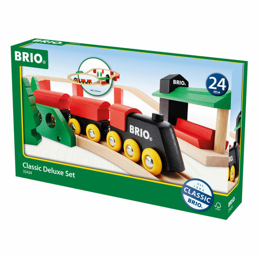 BRIO Classic Deluxe-Set, Holzeisenbahn, Eisenbahn, Holzspielzeug, Holz Spielzeug, 33424