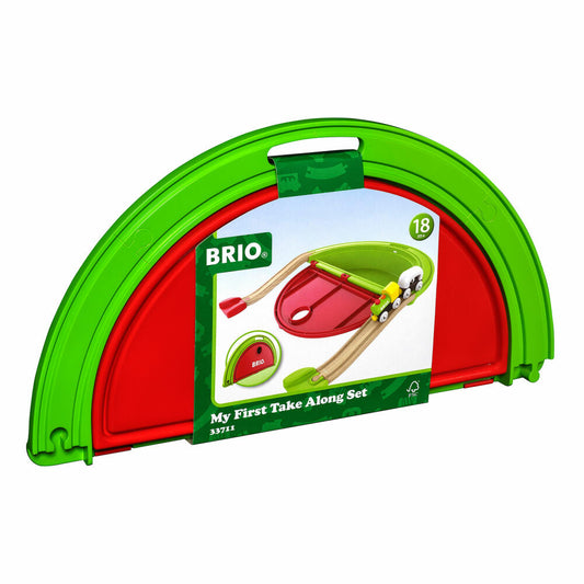 BRIO Mein erster BRIO Mitnehm-Spielkoffer, Holzeisenbahn, Eisenbahn, Holzspielzeug, Holz Kunststoff Spielzeug, 33711