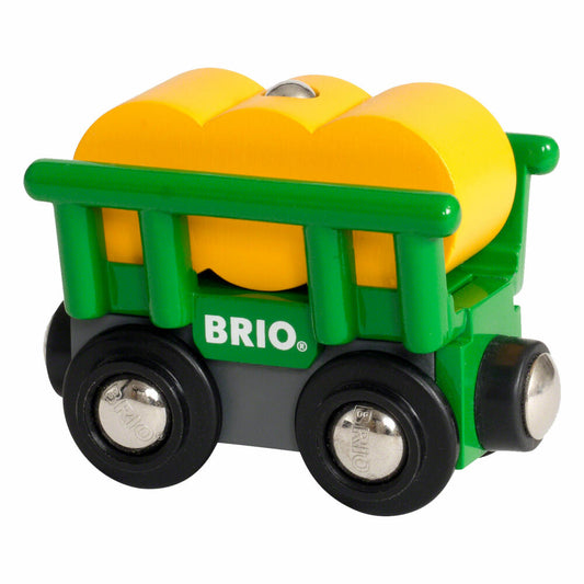 Brio Heuwagen mit Kippfunktion, 2-tlg., Heuwaggon, Heuballen, Holzspielzeug, Spielzeug, 33895