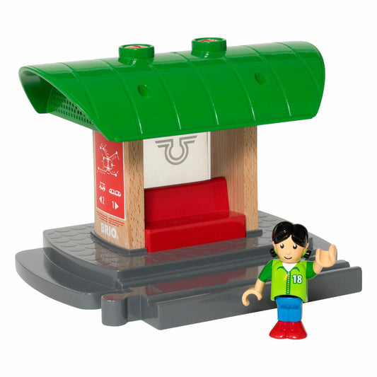Brio Bahnhof mit Aufnahmefunktion, 2-tlg., Soundbahnhof, Holzspielzeug, Spielzeug, 33840
