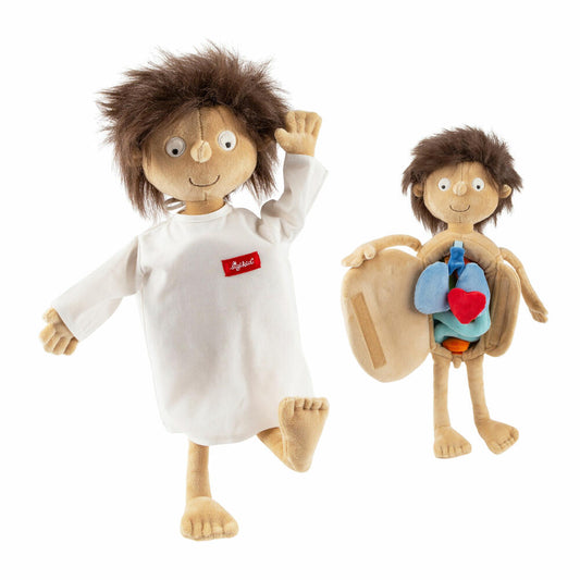 sigikid Erwin Der Kleine Patient, Lernpuppe, Lern Puppe, Stoffpuppe, Spielpuppe, Weichpuppe, Baumwolle / Polyester, H 44 cm, 38322