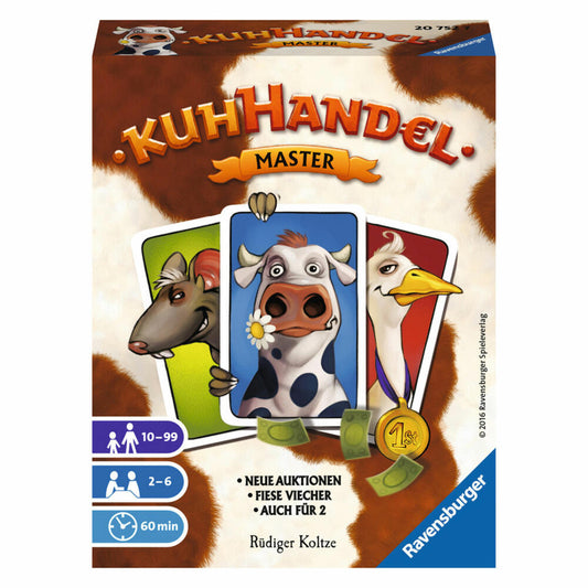 Ravensburger Card Games Cow Trading Master, Auction Game, Games Classic, Card Game, Card Game, Bluff Game, 20752 7