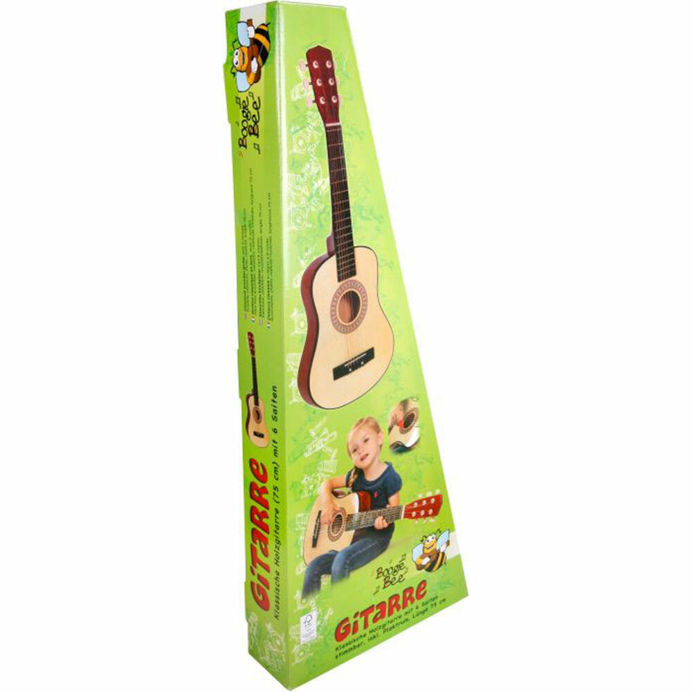 Boogie Bee Boogie Bee Holzgitarre mit 6 Saiten, 75 cm