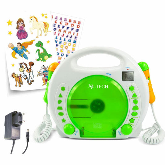 X4-Tech Karaoke CD Player MP3 with Battery &amp; Power Supply