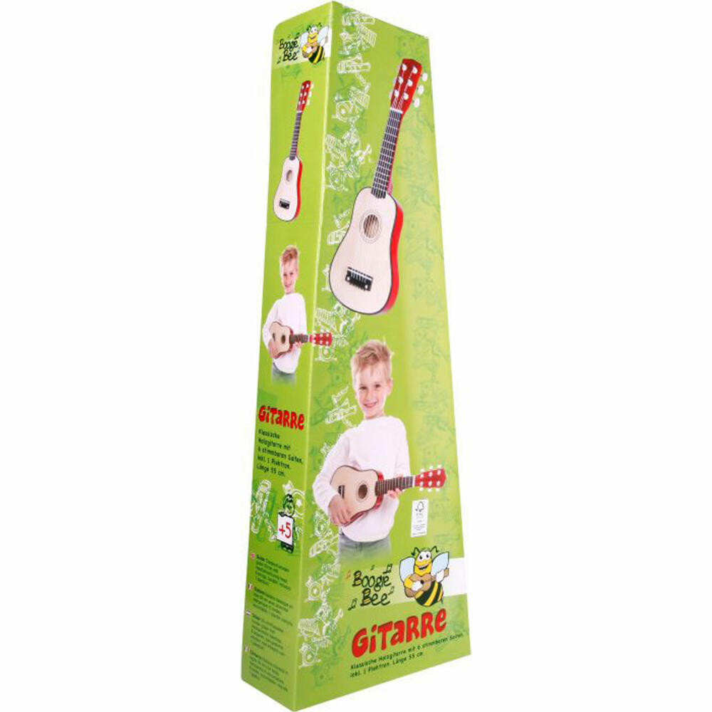 Boogie Bee Boogie Bee Holzgitarre mit 6 Saiten, 55 cm