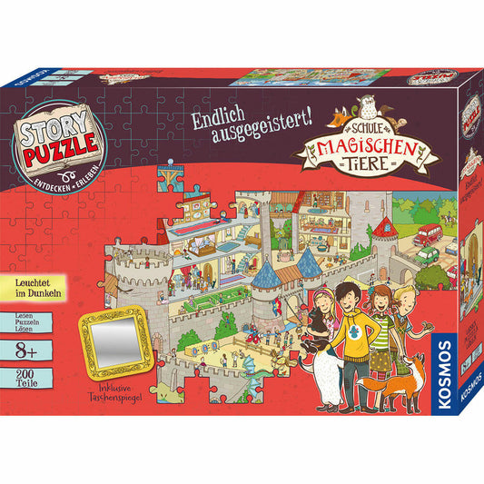 KOSMOS Schule der magischen Tiere - Story Puzzle: Endlich ausgegeistert!,  Puzzle, Geschichten, Spielen, Lernen, ab 8 Jahren, 698737
