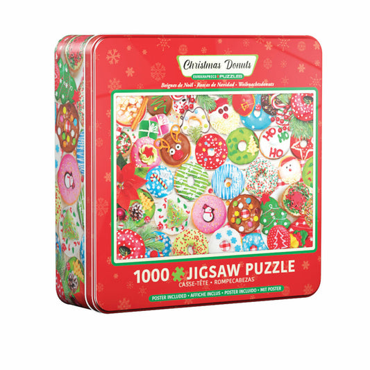 Eurographics Puzzle Beignes de Noel in tin can, Smart Cut, 1000 pieces, 48 ​​x 68 cm, 8051-5660