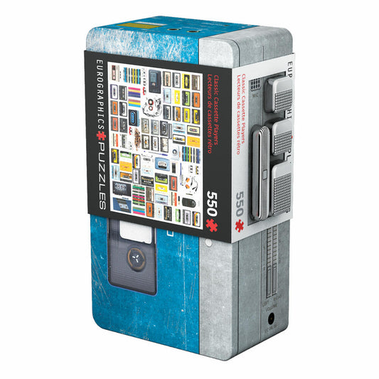 Eurographics Puzzle Classic Casette Player in tin can, Smart Cut, 550 pieces, 48 ​​x 33 cm, 8551-5690