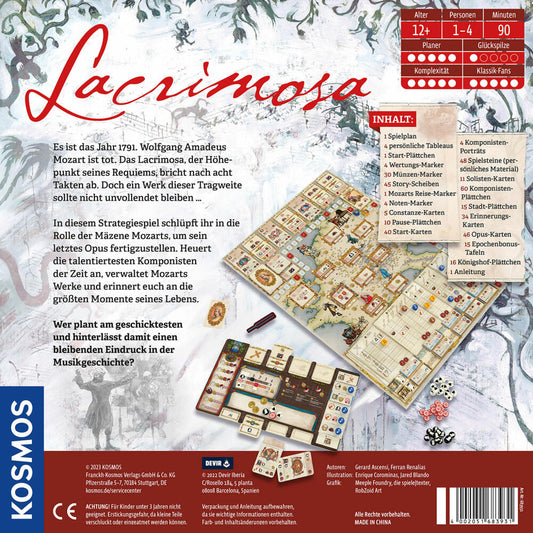 KOSMOS Lacrimosa, Strategiespiel, Gesellschaftsspiel, Kennerspiel, Spiel, ab 12 Jahren, 683931