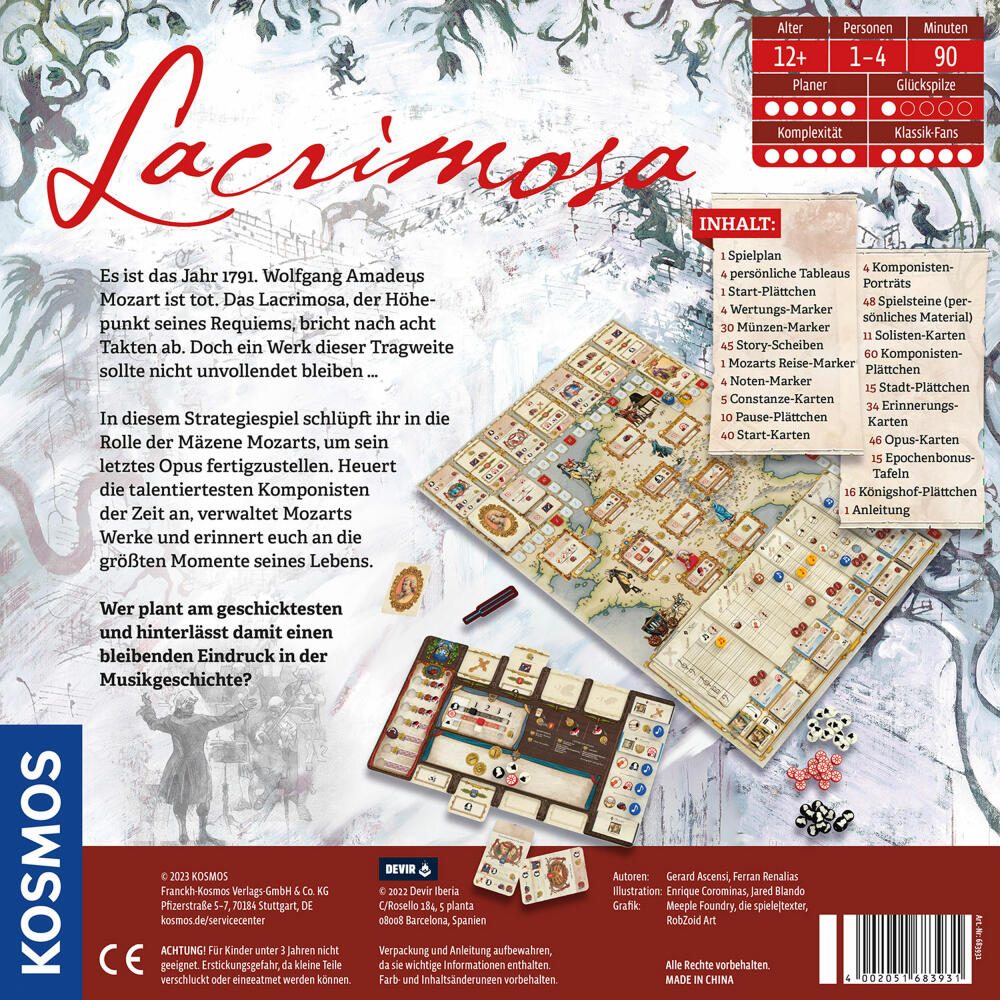 KOSMOS Lacrimosa, strategy game, board game, connoisseur game, game, ages 12 and up, 683931