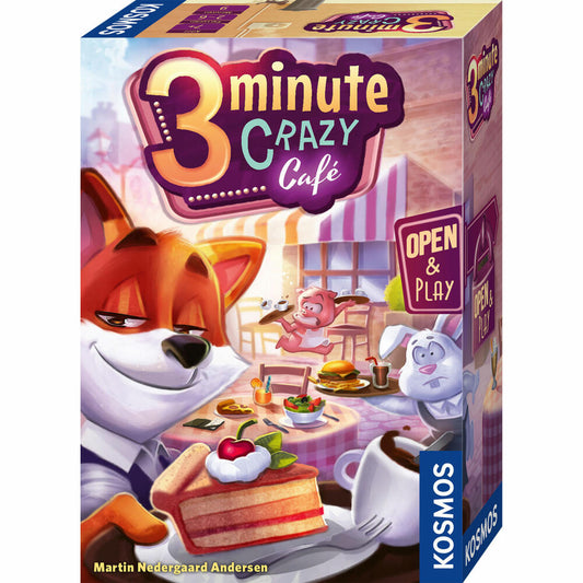 KOSMOS 3 Minute Crazy Café, cooperative real-time game, family game, board game, ages 7 and up, 683788