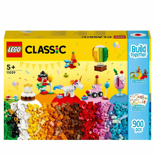 LEGO Classic Party Kreativ-Bauset, 900-tlg., Konstruktionsset, Bausteine, Spielzeug, ab 5 Jahre, 11029