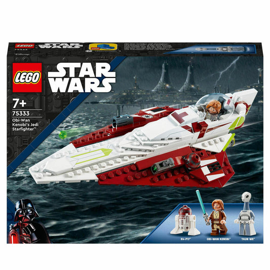 LEGO Star Wars Obi-Wan Kenobis Jedi Starfighter, 282-tlg., Bauset, Konstruktionsset, Bausteine, Spielzeug, ab 7 Jahre, 75333