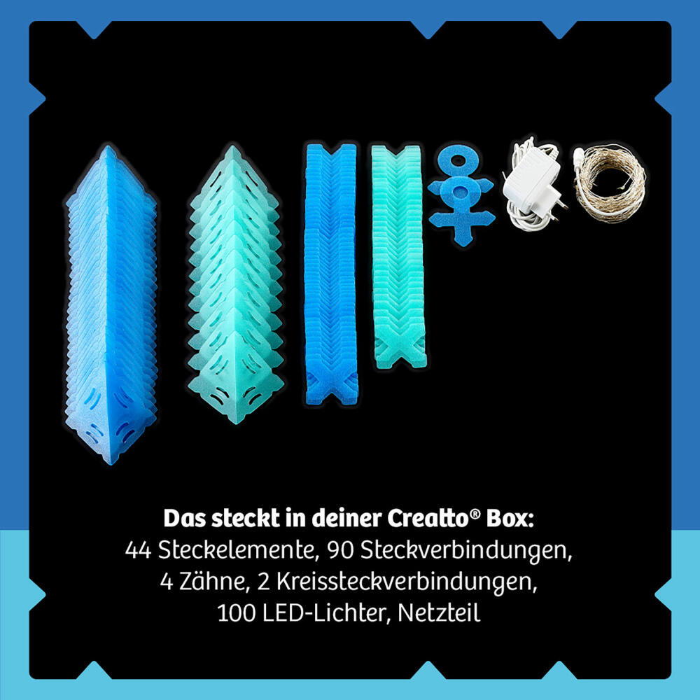 KOSMOS Creatto Hai, Bastelset, 3D-Puzzle, Nachtlicht, Leuchtfigur, Dekoration, Puzzle, 03522