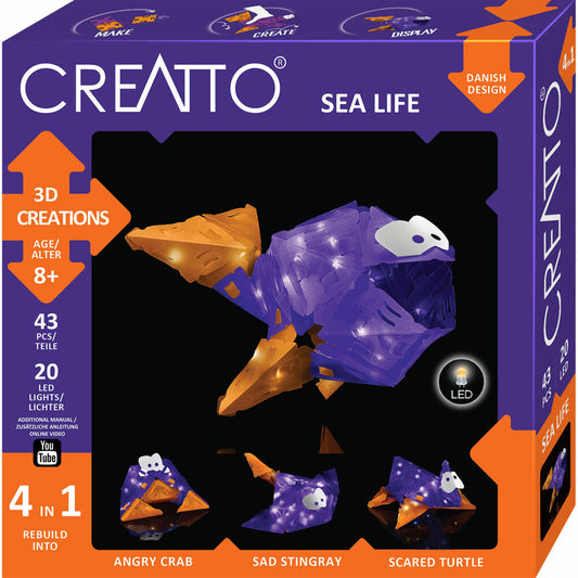 KOSMOS Creatto Water World / Sea Life, Craft Set, 3D Puzzle, Night Light, Luminous Figure, Decoration, Puzzle, 3591