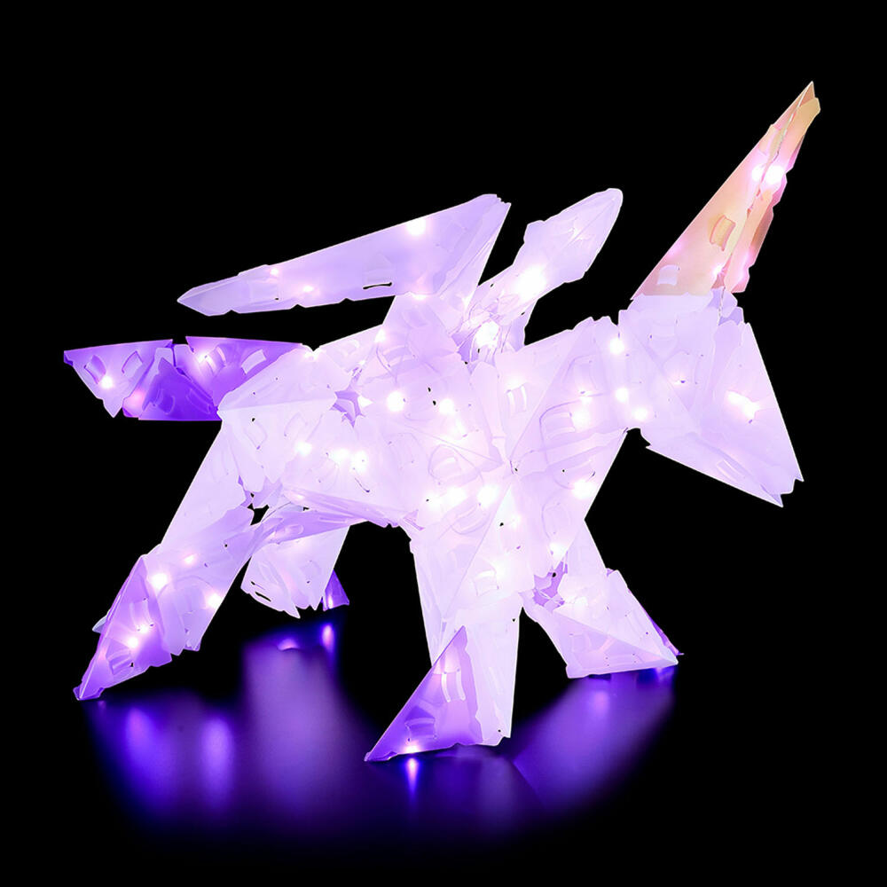 KOSMOS Creatto Einhorn, Bastelset, 3D-Puzzle, Nachtlicht, Leuchtfigur, Dekoration, Puzzle, 03539