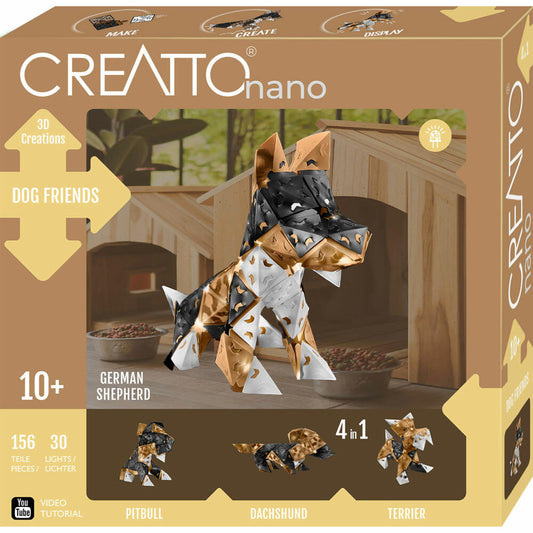 KOSMOS Creatto Dogs / Dog Friends, craft set, 3D puzzle, night light, luminous figure, decoration, puzzle, 3805